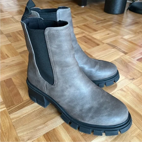 Call It Spring Gray Ankle Boots - Picture 2 of 4